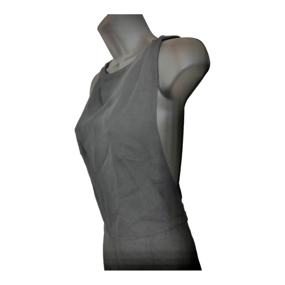 H&M black bib apron style sleeveless jersey full leg jumpsuit size 2 new - Picture 1 of 15